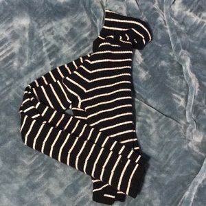 Brandy Melville Striped Turtleneck Crop Top